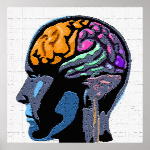 Human Mind Street Art Poster