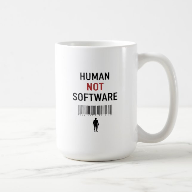 Human not software coffee mug (Right)