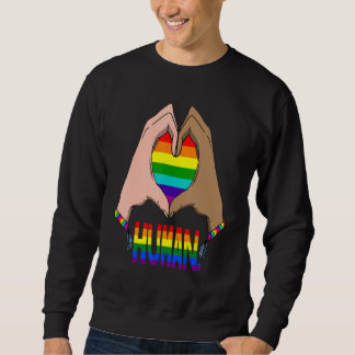 Human One Pride Women  LGBT Pride Love Sweatshirt