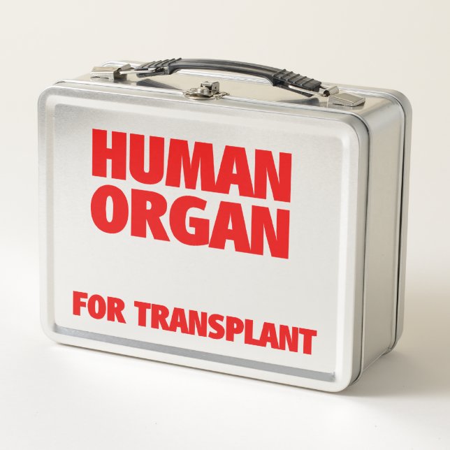 Human Organ For Transplant Metal Lunch Box (Front)