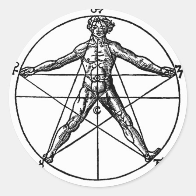Human Pentacle Sticker (Front)