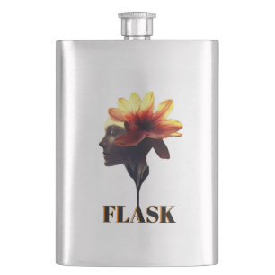 Human Petal Flower Design Uniquely Crafted for - Hip Flask