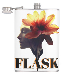 Human Petal Flower Design Uniquely Crafted for - Hip Flask