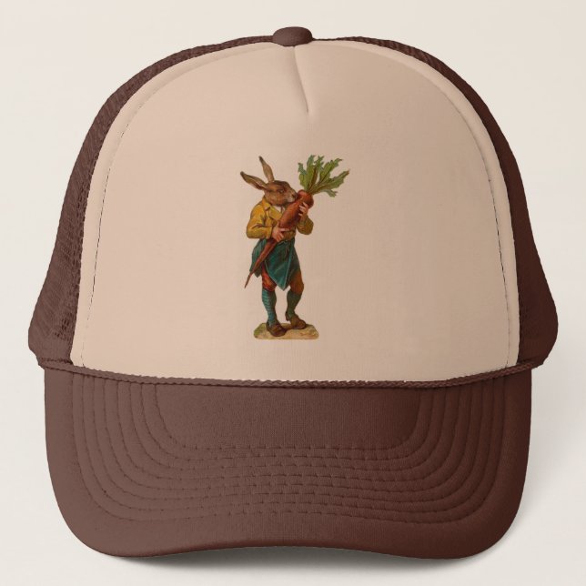 Human Rabbit With GIANT CARROT ! Trucker Hat (Front)
