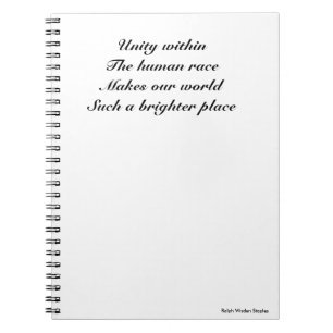 Human race unity notebook