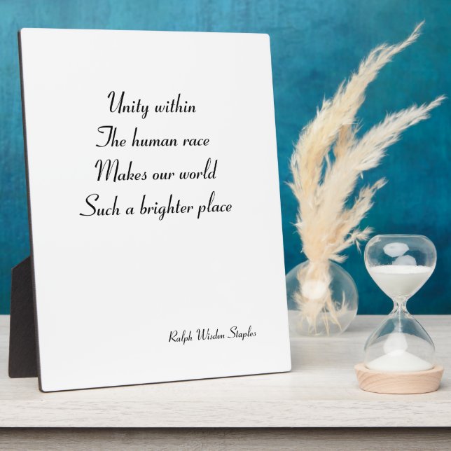 Human race unity plaque (Side)