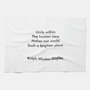Human race unity tea towel