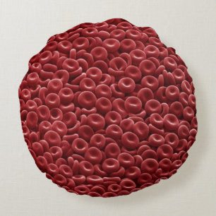 HUMAN RED BLOOD CELLS ROUND PILLOW
