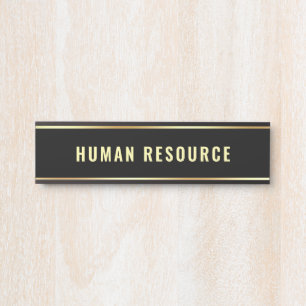 Human Resource Customizable Department Name Door Sign