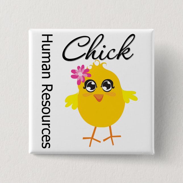 Human Resources Chick 15 Cm Square Badge (Front)