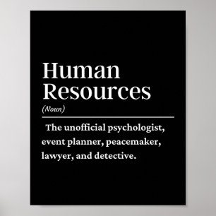 Human resources definition poster