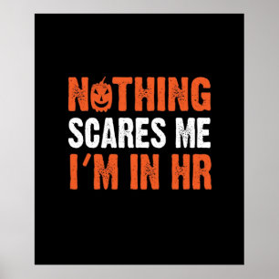 Human Resources Halloween HR Funny Costume Poster