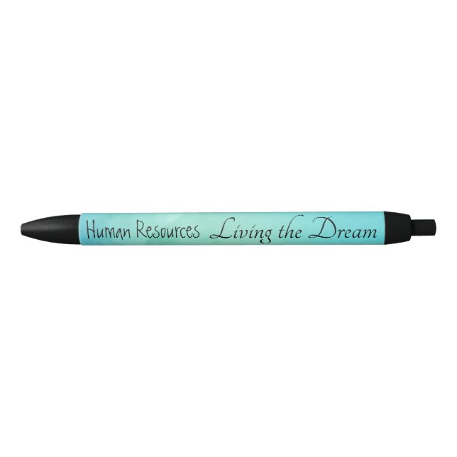 Human Resources HR Living the Dream Gift Black Ink Pen (Front)