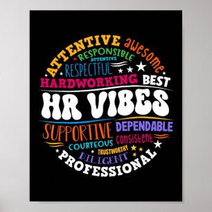 Human Resources Hr Vibes Analyst Employee Apprecia Poster