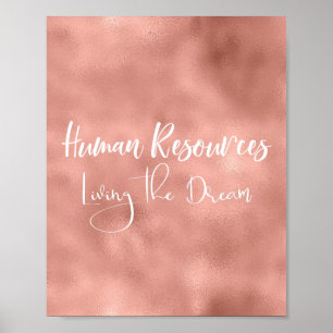 Human Resources Living the Dream HR Cubicle Sign