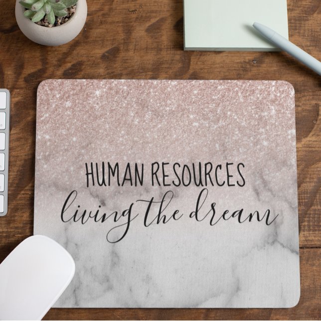 Human Resources Living the Dream Office Work Humor Mouse Pad (Creator Uploaded)