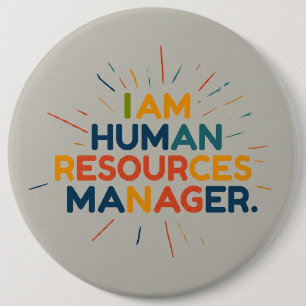 Human Resources Manager 6 Cm Round Badge
