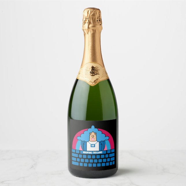 Human Resources Office Sparkling Wine Label (Front)