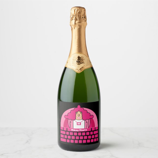 Human Resources Office Sparkling Wine Label (Front)