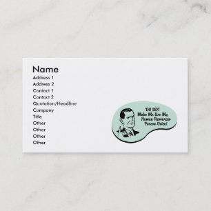 Human Resources Person Voice Business Card