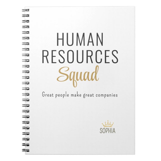 Human Resources Squad – Personalised Notebook (Front)