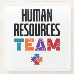 Human Resources Team HR Glass Coaster