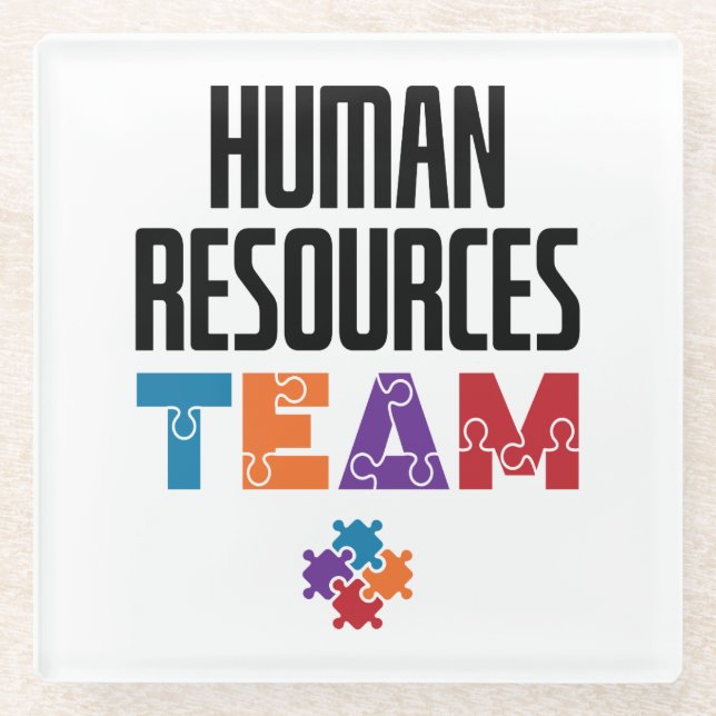 Human Resources Team HR Glass Coaster (Front)