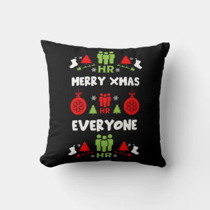 Human Resources Ugly Santa Xmas Gifts Cushion