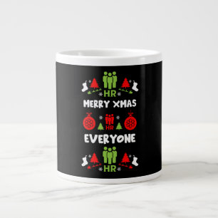 Human Resources Ugly Santa Xmas Gifts Large Coffee Mug