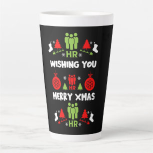 Human Resources Ugly Santa Xmas Gifts Latte Mug