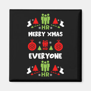 Human Resources Ugly Santa Xmas Gifts Magnet