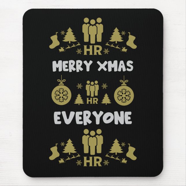 Human Resources Ugly Santa Xmas Gifts Mouse Pad (Front)