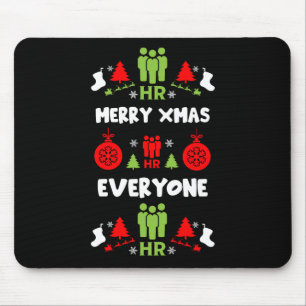Human Resources Ugly Santa Xmas Gifts Mouse Pad