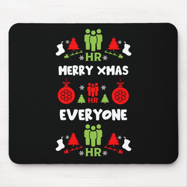 Human Resources Ugly Santa Xmas Gifts Mouse Pad (Front)