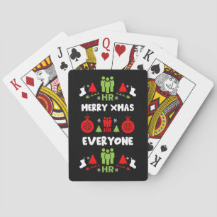 Human Resources Ugly Santa Xmas Gifts Playing Cards