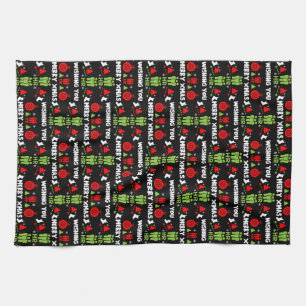 Human Resources Ugly Santa Xmas Gifts Tea Towel
