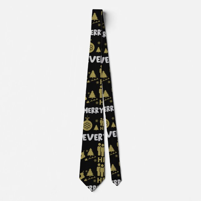 Human Resources Ugly Santa Xmas Gifts Tie (Front)