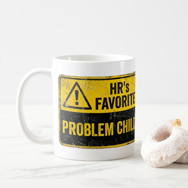 Human Resources Walking HR Violation Performance  Coffee Mug (With Donut)