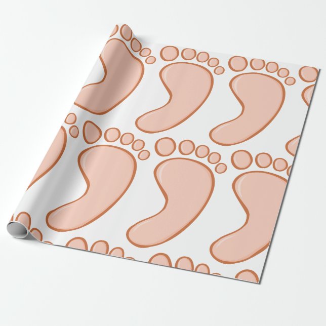 Human Right Foot Wrapping Paper (Unrolled)