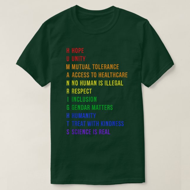 Human Rights2820  T-Shirt (Design Front)
