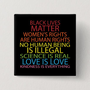 Human Rights 15 Cm Square Badge
