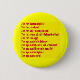 Human rights 6 cm round badge