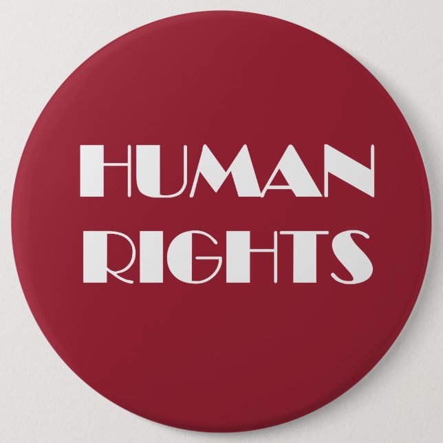 HUMAN RIGHTS 6 CM ROUND BADGE (Front)