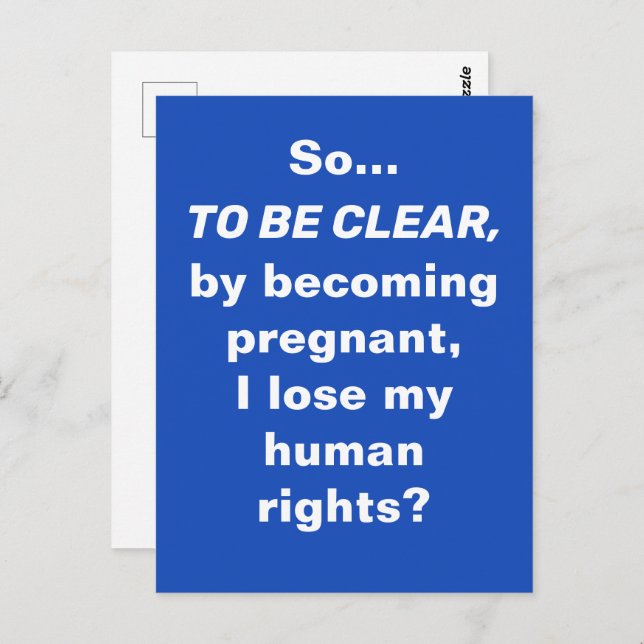 Human Rights Abortion Rights Postcard (Front/Back)