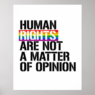Human Rights are Not a Matter of Opinion Poster