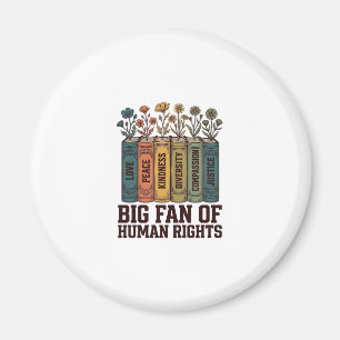 Human Rights Book Flowers Vintage Vector Design_1 Magnet