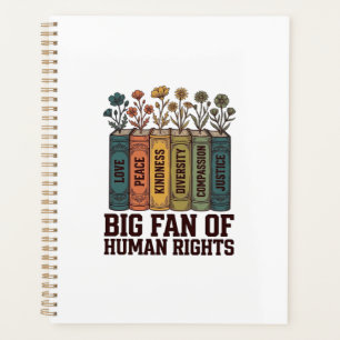 Human Rights Book Flowers Vintage Vector Design_1 Planner