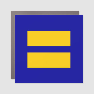 Human Rights Equality LGBTQ Blue and Yellow Car Magnet