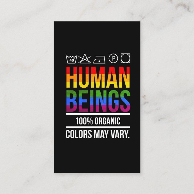 Human Rights Equality Support LGBT Awareness Business Card (Front)