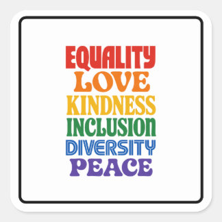 Human Rights For ALL Square Sticker
